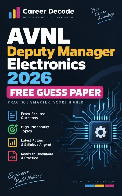 AVNL Deputy Manager Electronics 2026 Free Guess Paper