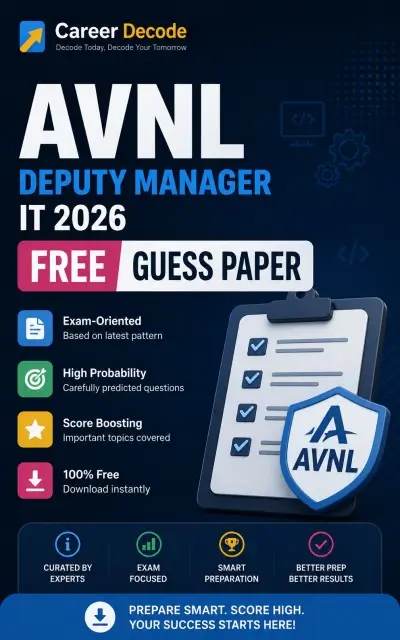 AVNL Deputy Manager IT 2026 Free Guess Paper