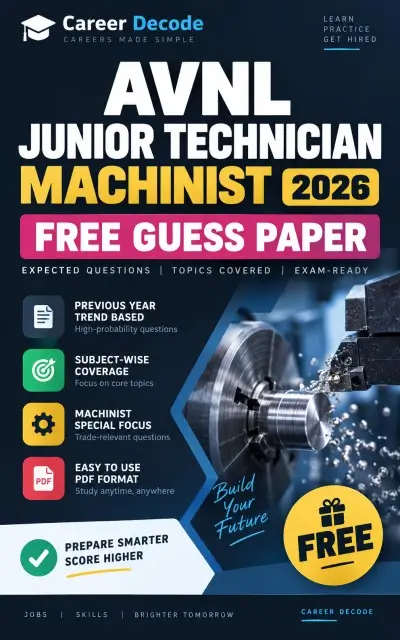 AVNL Junior Technician Machinist 2026 Free Guess Paper