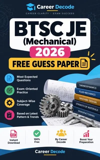 BTSC JE (Mechanical) 2026 Free Guess Paper