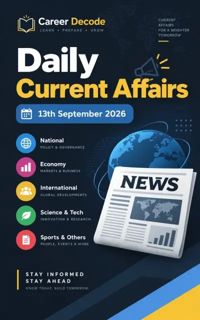 Daily Current Affairs - 13th September 2026