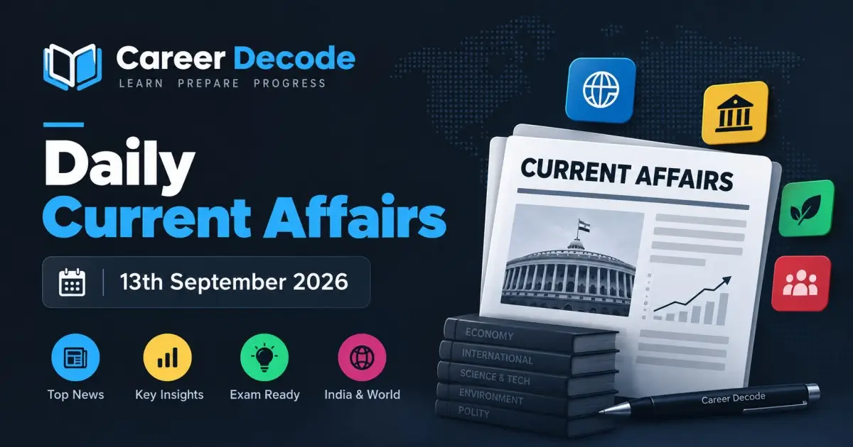 Daily Current Affairs - 13th September 2026