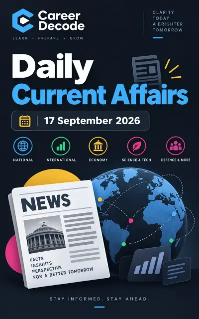 Daily Current Affairs - 17 September 2026
