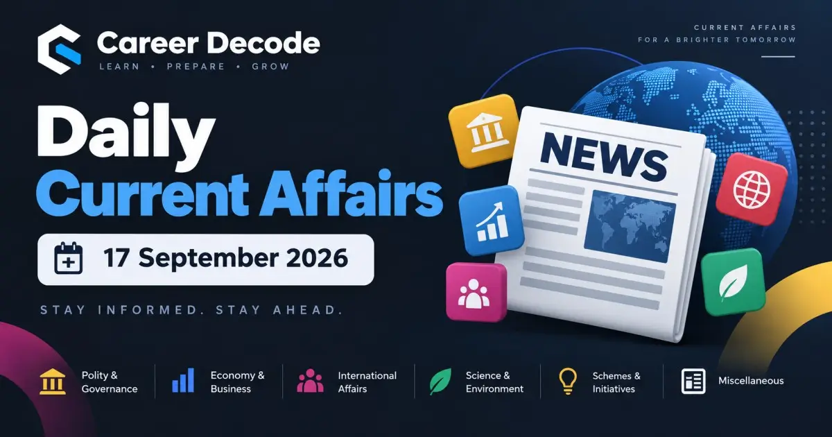 Daily Current Affairs - 17 September 2026