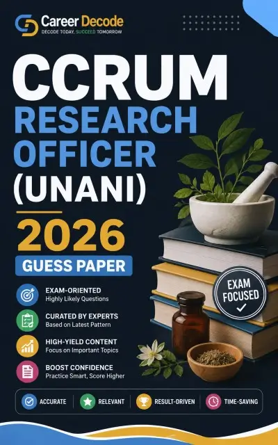 CCRUM Research Officer (Unani) 2026 Guess Paper
