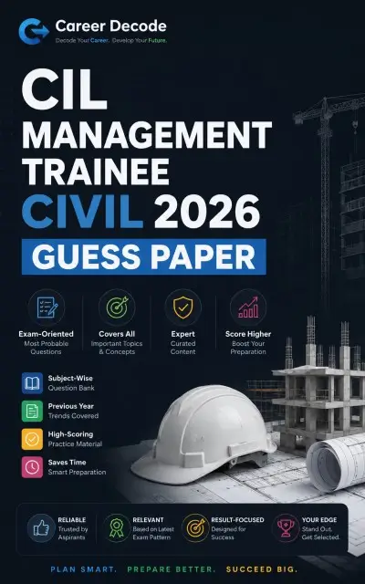 CIL Management Trainee Civil 2026 Guess Paper