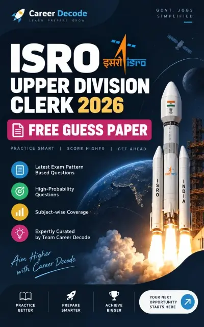 ISRO Upper Division Clerk 2026 Free Guess Paper