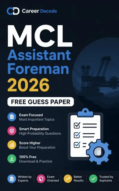 MCL Assistant Foreman 2026 Free Guess Paper