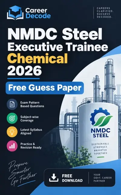NMDC Steel Executive Trainee Chemical 2026 Free Guess Paper