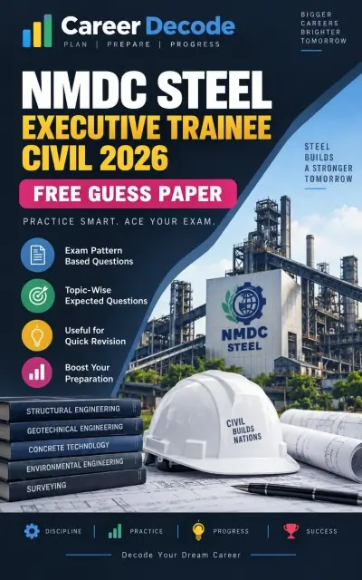 NMDC Steel Executive Trainee Civil 2026 Free Guess Paper