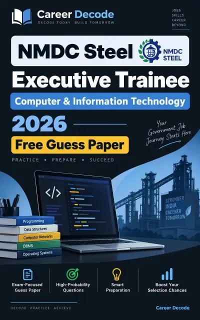 NMDC Steel Executive Trainee Computer & Information Technology 2026 Free Guess Paper