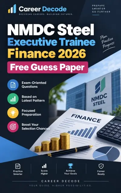 NMDC Steel Executive Trainee Finance 2026 Free Guess Paper