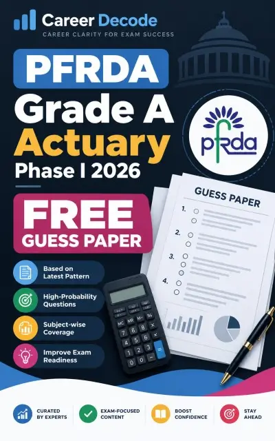 PFRDA Grade A Actuary Phase I 2026 Free Guess Paper