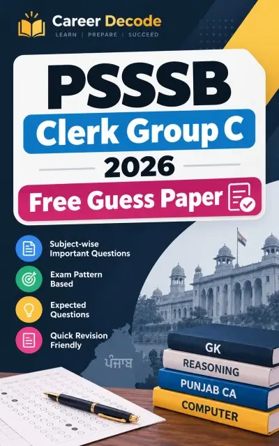 PSSSB Clerk Group C 2026 Free Guess Paper
