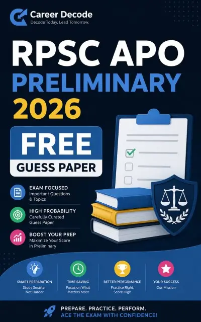 RPSC APO Preliminary 2026 Free Guess Paper