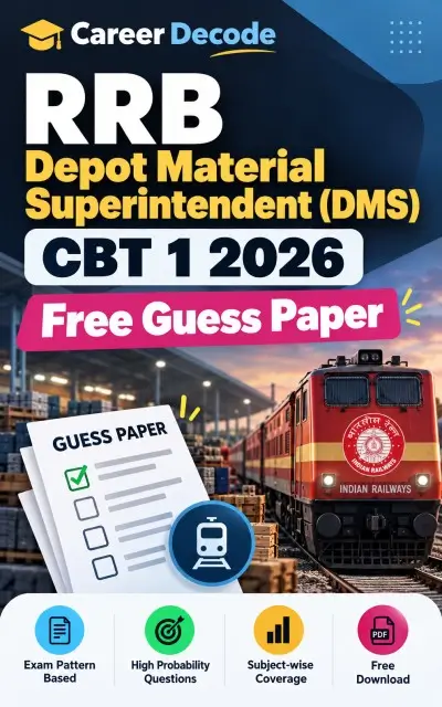 RRB Depot Material Superintendent (DMS) CBT 1 2026 Free Guess Paper