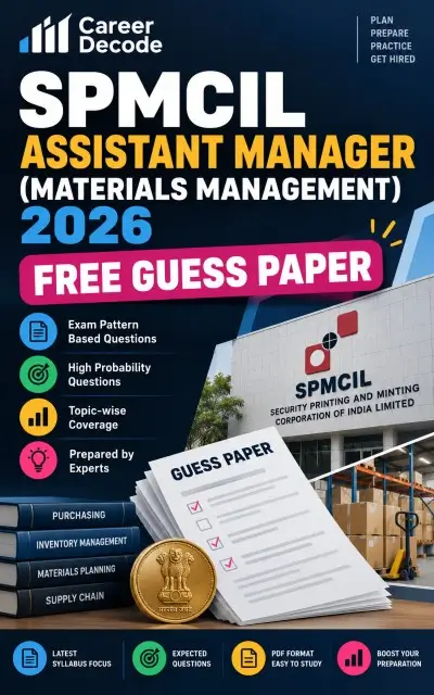 SPMCIL Assistant Manager Materials Management 2026 Free Guess Paper