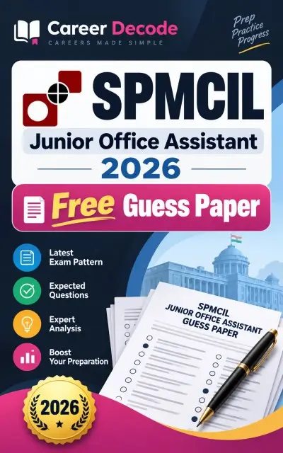 SPMCIL Junior Office Assistant 2026 Free Guess Paper