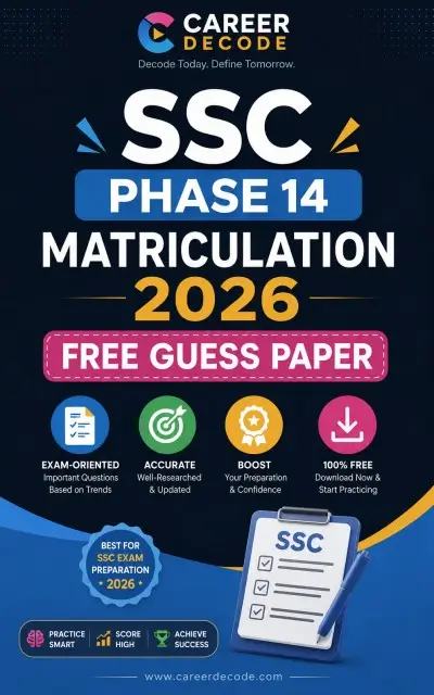 SSC Phase 14 Matriculation 2026 Free Guess Paper